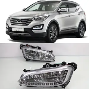 LED Daytime Running Light For Hyundai Santa Fe IX45 2013 2014 2015 Car Accessories Waterproof 12V DRL Fog Lamp Decoration