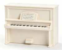 Miniature Dollhouse Instrument Mini Piano En Bois Noir 1:12 Échelle Maison De Poupée Simulation Accessoires