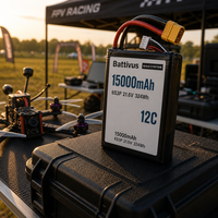 Batterie de drone de course à décharge rapide BATTIVUS 15000mAh 21.6V 324Wh 6S3P Molicel P50B Akku Pack 180A XT90 Vente en gros OEM 12C 15Ah