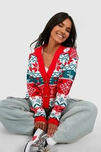 2025 Custom Women's Winter Top Sweaters Long Sleeve Slim <strong>Knitted</strong> Button Open Front Cardigan <strong>Ladies</strong> Thick <strong>Knit</strong> Ugly Christmas - Product Image 2