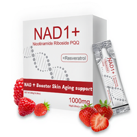 Complément Liquide OEM NAD+ 1000mg NR PQQ Resvératrol pour Femmes, Soin Visage, Saveur Fruitée, 30 Sachets, Booster Anti-Âge pour la Peau
