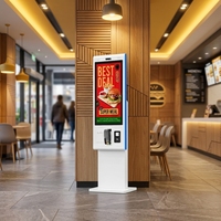 Kiosque intelligent à écran tactile LCD couleur de 32 pouces, sur pied, avec lecteur de codes-barres, reconnaissance faciale, SDK Android