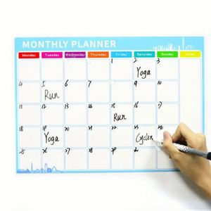 Manufacturer Reusable Custom Magnetic Dry Erase Monthly Planner Fridge <b>Calendar</b> With Magnet and Pen - Product Image 3