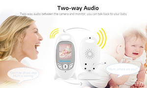 Wireless Video Baby Monitor 2.0 Inch Color Security Camera 2 Way Talk Night Vision IR LED <strong>Temperature</strong> <strong>Monitoring</strong> With 8 CC601 - Product Image 3