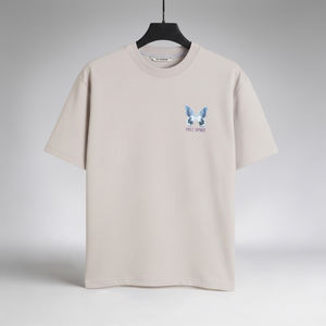 เสื้อยืดลำลองสีเทาอ่อนคุณภาพเยี่ยมสำหรับผู้ชายสำหรับฤดูร้อน ผ้าฝ้าย 60% โพลีเอสเตอร์ 40% - Product Image 1