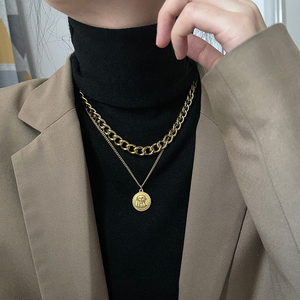 Hip Hop Necklace Jewelry Men <strong>Plug</strong> Gold African Mens Stainless Steel Hip Hop Necklace with Moissanite Custom Necklace Hip Hop - Product Image 1