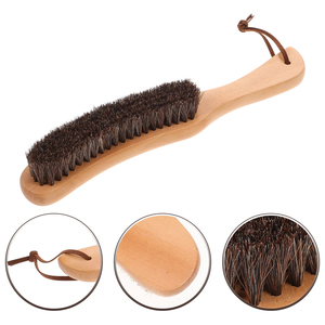 Horsehair Brush Wooden Handle Cleaning Brush for Furniture Clothes Coat Suit Lint Clothe Soft <b>Polishing</b> Tool <b>Car</b> Seat Cloth Care - Product Image 4