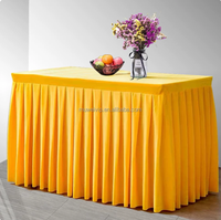 Nappe de table Muwei professionnelle en velours uni plissée élégante et moderne pour mariages, banquets, événements, utilisation intérieure/extérieure