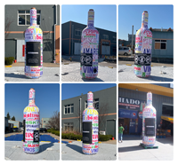 Promotion : Bouteille de champagne/bière gonflable géante avec ventilateur intégré, imperméable, en tissu Oxford durable, pour affichage publicitaire