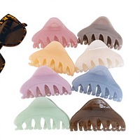 Pince à cheveux triangulaire en résine pour filles - Logo et couleur personnalisables - Usage quotidien