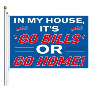 Bendera Buffalo Bills kualitas tinggi NFL 3x5ft 100% poliester mangkuk Super kustom bendera 3*5 kaki