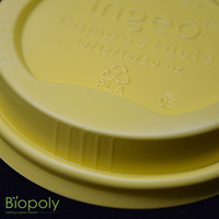 Couvre-tasses en plastique jaune, blanc et noir de 90 mm, recyclables, biodégradables, pour gobelets à café, écologiques