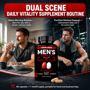 Capsules de vitalité quotidienne pour hommes en gros – Formule naturelle d'énergie et de résistance avec Tongkat Ali, Ginseng, Tribulus, Zinc, Magnésium, B6 - Product Image 2