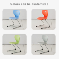 Ensemble robuste de bureau et chaise individuels pour écolier, mobilier de classe primaire, mobilier scolaire en PP, mobilier d'étude en plastique pour salle de classe