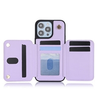 Étui portefeuille mince pour iPhone 17 16E 15 Pro Max 14 13 Plus 12 Pro 11 XS Max Blocage RFID Emplacements pour cartes Support magnétique