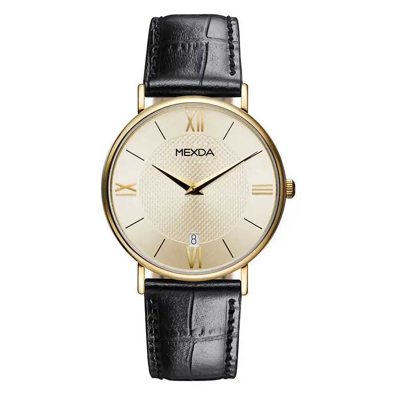 Elegance Fashion 5atm Water Resistant BUSINESS Watches Men Leather Watch Simple Minimalist Slim Watch Orologio Relojes