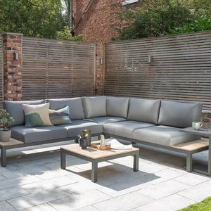 Sofá Seccional de mimbre para jardín, cama <span class=keywords><strong>reclinable</strong></span> lateral de madera para Patio, Aire libre, alta calidad, precio directo de fábrica - Product Image 4