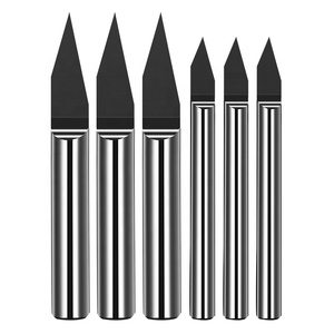 Hot Sale Black Coating Carbide 4mm 6mm Flat Bottomed Endmill V <strong>Bit</strong> Metal Carving <strong>CNC</strong> Engraving Acrylic Solid <strong>Router</strong> <strong>Bits</strong> - Product Image 3