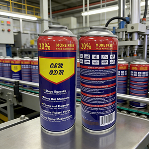 Vente en gros <span class=keywords><strong>de</strong></span> bidons pulvérisateurs vides en fer blanc, écologiques, avec impression <span class=keywords><strong>de</strong></span> logo personnalisée, disponibles en rouge et bleu, pour lubrifiants, produits <span class=keywords><strong>de</strong></span> nettoyage et décapants <span class=keywords><strong>de</strong></span> rouille - Product Image 3