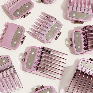 Tondeuse à cheveux électrique rose violette avec peignes de positionnement, pour usage domestique, fonction de sécurité - Product Image 2