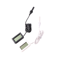 Thermo-hygromètre LCD FY-12 avec sonde externe, capteur de température et d'humidité séparé pour incubateur, élevage de volailles, reptiles