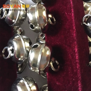 Cloche à main en bois Orff avec 21 clochettes en flanelle rouge, outil pédagogique pour l'éducation précoce - Product Image 4