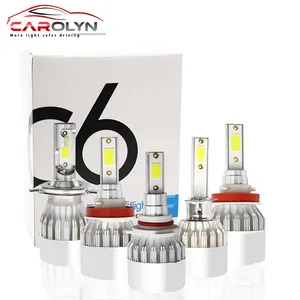 Hot sale C6 Super Bright Car High Power 9005 hb3 9006 5202 880 H1 H11 H4 Far and Near White Light Headlight bulb h7