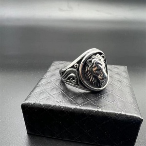 Hip Hop Stainless Steel Jewelry Fashion Punk lion Finger <b>Rings</b> <b>for</b> <b>Men</b> - Product Image 4