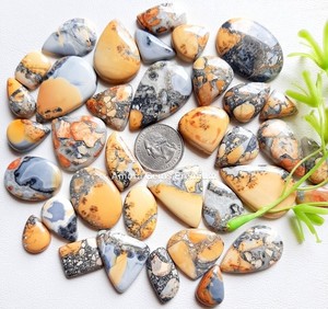 Cabochon en forme de jaspe maligano naturel, pierre précieuse en vrac pour la fabrication de bijoux, pierre polie à motifs uniques, idéale pour bagues - Product Image 5