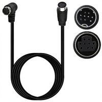 90-Grad-Stecker-Buchse 9-poliges Mini-DIN/S-Video Audio-Video-Kabel DVD-Kabel YR-SV9-B1 Blanker Kupferleiter