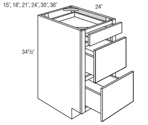 Dilun 현대 부엌 Cabinets-DB21, 셰이커 작풍 장, 21 "W X 34.5" H X 24 "D 의 서랍 활주
