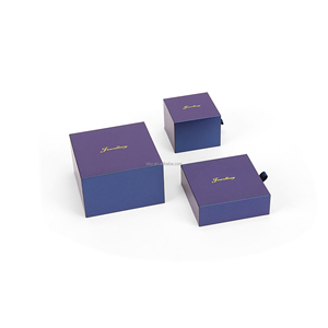 Cao cấp khác nhau tùy chọn màu sắc tùy chỉnh in logo sang trọng Giấy hộp đồ trang sức với thanh trượt và ribbon - Product Image 4