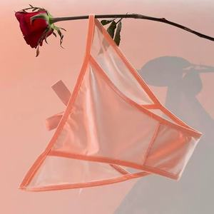 Tanga de Algodón Sexy para Mujer, Cintura Alta, Transparente, con Encaje, Tallas Grandes, Satinado, Transpirable, Ecológico, de Secado Rápido - Product Image 5