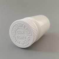 Bouteille de rangement pour pilules en plastique anti-enfants, 120 ml, cylindrique, blanche, naturelle, avec logo personnalisé, emballage de qualité alimentaire, vente en gros