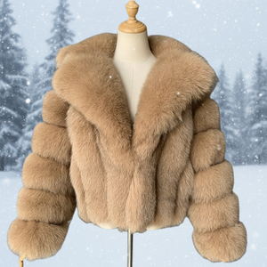 Cappotto Invernale Morbido e Caldo in Finta Pelliccia di Coniglio, Traspirante con Scollo a V, Taglie Grandi per Donna - Product Image 1