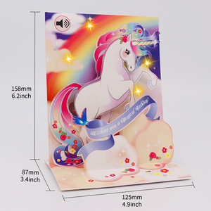 <span class=keywords><strong>Carte</strong></span> d'anniversaire de vœux magnétique Cartes de vœux de joyeux anniversaire à enregistrement vocal - Product Image 4