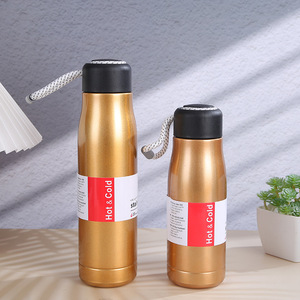 SilverJet Vacuum Insulated Stainless Steel Water <b>Bottle</b> 420ml 550ml Hot Cold <b>Flask</b> With Rope Portable Travel <b>Flask</b> - Product Image 5