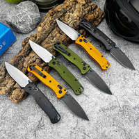Couteau de chasse pliant Mini AXIS BM 533BK-2, lame D2, manche en aluminium, couteau de poche pour le camping en plein air, outil multifonctionnel EDC de sauvetage