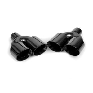 ปลายท่อไอเสียขนาด 4.5 นิ้ว สีดำ สแตนเลส รูปตัว Y ท่อไอเสียคู่ ปลายเฉียง สำหรับรถ SUV รถบรรทุก เพิ่มประสิทธิภาพ - Product Image 6