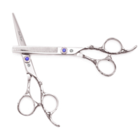 Ciseaux de coiffure professionnels pour barbier, ciseaux de précision ergonomiques droits et effilés, en vrac, personnalisés pour les stylistes de salon