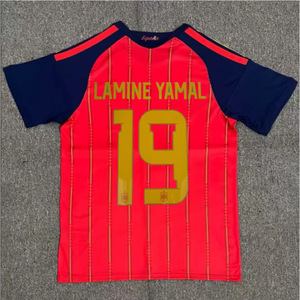 เสื้อทีมชาติ<span class=keywords><strong>สเปน</strong></span><span class=keywords><strong>ฟุตบอล</strong></span>ปี 2026 รุ่นที่ระลึก หมายเลข 19 ยามาล เสื้อที่ระลึก งานปักฝีมือประณีต - Product Image 4