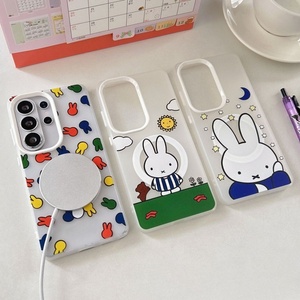 เคสโทรศัพท์ลายการ์ตูนกระต่ายน่ารักแบบด้าน แม่เหล็กติดได้ สำหรับ Samsung Galaxy S26 S25 และ iPhone 17 Pro Max 16 - Product Image 1