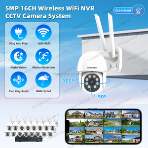 HongGlobal 3mp 5mp 4/6/8/10/16ch הבית בחוץ nvr ccctv ערכת מצלמה אלחוטית מערכת setoud מערכת אבטחה il - Product Image 2