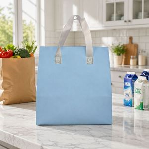 Laminated PP Non Woven Insulated Lunch Bag Custom Printed Waterproof Thermal Cooler Bag for Catering Services - Product Image 1