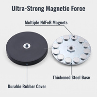 Base magnétique en néodyme recouverte de caoutchouc, sécurisée pour la peinture, avec fixation industrielle pour antenne de toit de voiture, maintien vertical puissant, OEM
