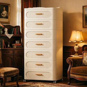 <span class=keywords><strong>Commode</strong></span> à jouets en plastique pliable à 7 niveaux <span class=keywords><strong>de</strong></span> 59 cm avec roulettes pour chambre à coucher, <span class=keywords><strong>commode</strong></span> en plastique pour enfants - Product Image 2