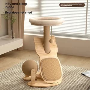 Penjualan langsung dari pabrik hewan peliharaan multi-lapis kustom papan garuk kucing mainan rangka panjat dalam satu kucing multifungsi - Product Image 1