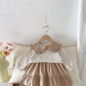 Vestido de bebé estilo coreano de dos piezas, otoño 2025, nuevo estilo, elegante, dulce, para niña pequeña, princesa - Product Image 1