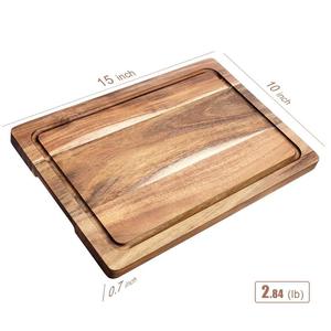 <span class=keywords><strong>Planche</strong></span> à découper en bois dur d'acacia personnalisé, de haute qualité, en bois massif, vente directe d'usine - Product Image 5