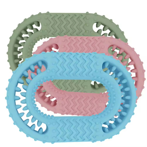 Durably Interactive Dog Chew Bone Toy with Molar Chewing O-<b>Ring</b> TPR Rubber Pet Toy for Teeth Cleaning Treat Dispensing Pack - Product Image 2